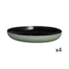Luminarc 4 Assiettes 25cm Vicky Vert Sauge -Chef&Sommelier-boutique 4 assiettes 25cm vicky vert sauge
