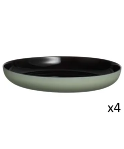 Luminarc 4 Assiettes 25cm Vicky Vert Sauge