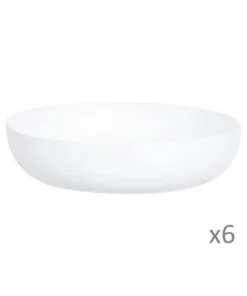 Luminarc 6 Assiettes à Couscous 21cm Blanches