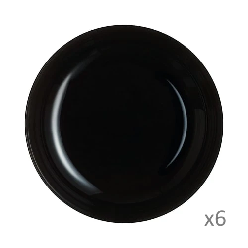 Luminarc 6 Assiettes à Pho 17cm Friend's Time Noire 3 Luminarc 6 Assiettes à Pho 17cm Friend's Time Noire