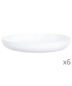 Luminarc 6 Assiettes Creuses à Mezzé 29cm Blanches