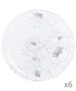 Luminarc 6 Assiettes Plates Leontine 26cm