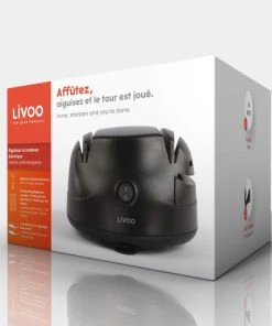 LIVOO Aiguiseur à Couteaux électrique En Plastique Noir 9 LIVOO Aiguiseur à Couteaux électrique En Plastique Noir -Chef&Sommelier-boutique aiguiseur a couteaux electrique en plastique noir 3