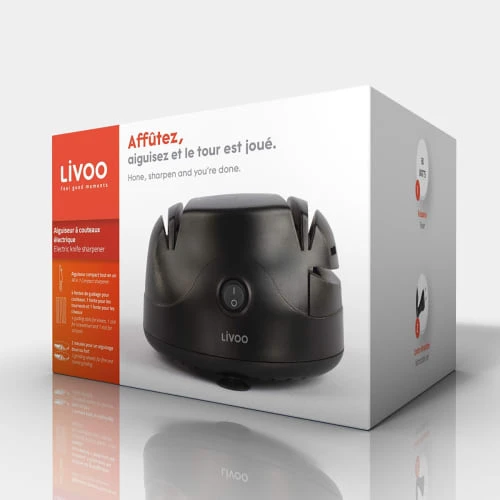 LIVOO Aiguiseur à Couteaux électrique En Plastique Noir 6 LIVOO Aiguiseur à Couteaux électrique En Plastique Noir – Image 4