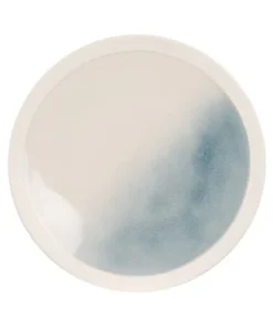 Chef&Sommelier-boutique 17 Maisons Du Monde Assiette à Dessert En Grès Blanc Et Bleu