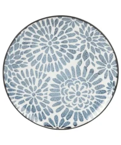 Maisons Du Monde Assiette à Dessert En Grès Blanc Motifs Graphiques Bleus - Lot De 4 -Chef&Sommelier-boutique assiette a dessert en gres blanc motifs graphiques bleus 1000 0 6 193239 1