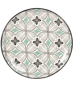 Maisons Du Monde Assiette à Dessert En Grès Motifs Graphiques Bleu Gris, Verts Et Blancs - Lot De 6 -Chef&Sommelier-boutique assiette a dessert en gres motifs graphiques bleu gris verts et blancs 1000 6 1 211520 1