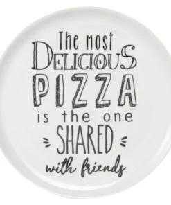 Maisons Du Monde Assiette à Pizza En Porcelaine Blanche Imprimée - Lot De 6 -Chef&Sommelier-boutique assiette a pizza en porcelaine blanche imprimee 1000 6 9 173644 1