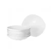 Wadiga Assiette à Soupe Carrée En Porcelaine Blanche - Lot De 12 -Chef&Sommelier-boutique assiette a soupe carree en porcelaine blanche lot de 12