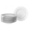 Wadiga Assiette à Soupe En Porcelaine Blanche D21cm - Lot De 12 -Chef&Sommelier-boutique assiette a soupe en porcelaine blanche d21cm lot de 12