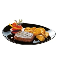 Luminarc Assiette à Steak Noire 30x26cm -Chef&Sommelier-boutique assiette a steak noire 30x26cm 2