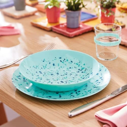 Luminarc Assiette Calotte Turquoise D20cm 4 Luminarc Assiette Calotte Turquoise D20cm – Image 2