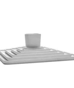 Serax Assiette Carrée En Porcelaine Blanche 20x20cm -Chef&Sommelier-boutique assiette carree en porcelaine blanche 20x20cm 2