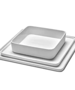 Serax Assiette Carrée En Porcelaine Blanche 28x28cm -Chef&Sommelier-boutique assiette carree en porcelaine blanche 28x28cm 2