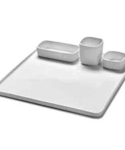 Serax Assiette Carrée En Porcelaine Blanche 28x28cm -Chef&Sommelier-boutique assiette carree en porcelaine blanche 28x28cm 4