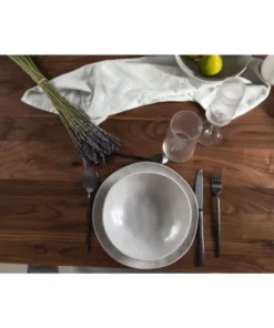 Kare Design Assiette Creuse En Céramique Grise D20 - Lot De 4 -Chef&Sommelier-boutique assiette creuse en ceramique grise d20 lot de 4 4