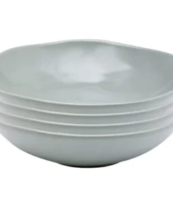 Kare Design Assiette Creuse En Céramique Sauge D20 - Lot De 4