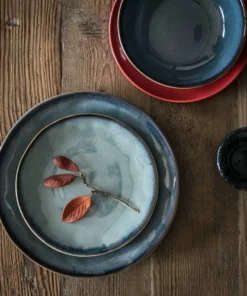 Maisons Du Monde Assiette Creuse En Faïence Bleue - Lot De 6 -Chef&Sommelier-boutique assiette creuse en faience bleue 1000 2 16 174184 3