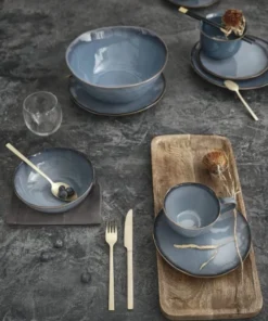 Maisons Du Monde Assiette Creuse En Faïence Bleue - Lot De 6 -Chef&Sommelier-boutique assiette creuse en faience bleue 1000 2 16 174184 9