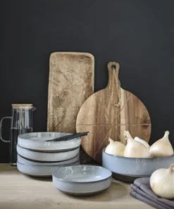 Maisons Du Monde Assiette Creuse En Faïence Grise - Lot De 6 -Chef&Sommelier-boutique assiette creuse en faience grise 1000 5 28 201625 3