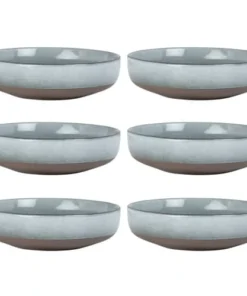 Maisons Du Monde Assiette Creuse En Faïence Grise - Lot De 6