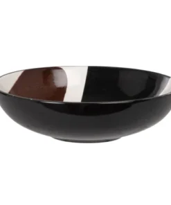 Maisons Du Monde Assiette Creuse En Grès Blanc, Marron Et Noir - Lot De 6 -Chef&Sommelier-boutique assiette creuse en gres blanc marron et noir 1000 10 35 227708 1