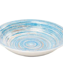 Kare Design Assiette Creuse En Grès Bleu D21 - Lot De 4 -Chef&Sommelier-boutique assiette creuse en gres bleu d21 lot de 4 4
