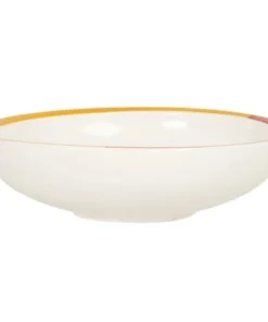 Maisons Du Monde Assiette Creuse En Grès Jaune, Rouge, Et Beige