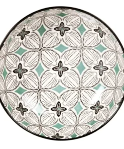 Maisons Du Monde Assiette Creuse En Grès Motifs Graphiques Bleu Gris, Verts Et Blancs - Lot De 2 -Chef&Sommelier-boutique assiette creuse en gres motifs graphiques bleu gris verts et blancs 1000 7 2 211521 2