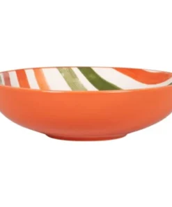 Maisons Du Monde Assiette Creuse En Grès Motifs Traits Multicolores