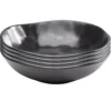Kare Design Assiette Creuse En Grès Noir D20 - Lot De 4 -Chef&Sommelier-boutique assiette creuse en gres noir d20 lot de 4