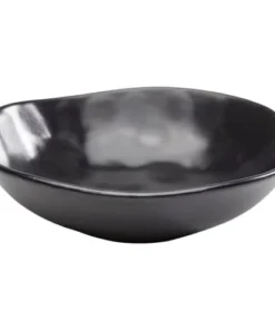 Kare Design Assiette Creuse En Grès Noir D20 - Lot De 4 -Chef&Sommelier-boutique assiette creuse en gres noir d20 lot de 4 2