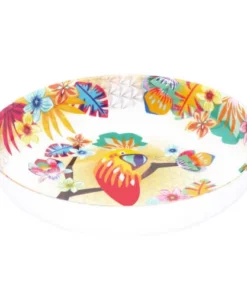 Les Jardins De La Comtesse Assiette Creuse En Mélamine 20 Cm Motif Perroquet Sur Dégradé Orange