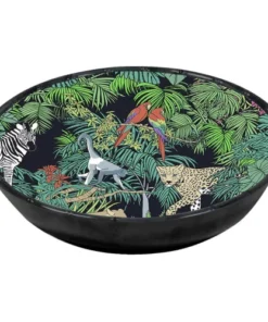 Les Jardins De La Comtesse Assiette Creuse Mélamine Contour Bambou 23 Cm Avec Des Motifs Jungle