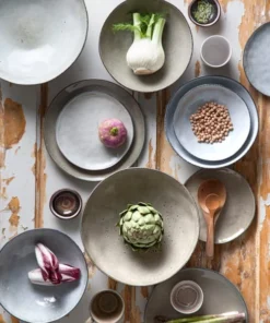 Mica Decorations Assiette De Diner En Céramique Grise D26,5 -Chef&Sommelier-boutique assiette de diner en ceramique grise d26 5 2