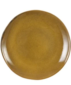 Mica Decorations Assiette De Diner En Céramique Ocre D26,5