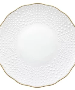 Medard De Noblat Assiette De Présentation En Porcelaine Blanc/Or