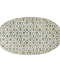 Bloomingville Assiette De Service En Grès Vert