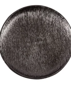 Zago Assiette Décorative En Métal Noire Ø25cm
