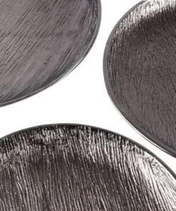 Zago Assiette Décorative En Métal Noire Ø25cm -Chef&Sommelier-boutique assiette decorative en metal noire oe25cm 3