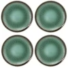 Maisons Du Monde Assiette Dessert En Grès à Relief Vert Et Contour Marron - Lot De 4 -Chef&Sommelier-boutique assiette dessert en gres a relief vert et contour marron 1000 10 32 228320 3