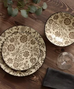 Medard De Noblat Assiette Dessert En Grès Beige/Gris -Chef&Sommelier-boutique assiette dessert en gres beige gris 1