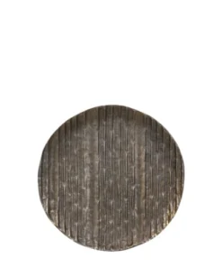 Mica Decorations Assiette En Aluminium Doré Foncé D27