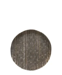 Mica Decorations Assiette En Aluminium Gris D27 -Chef&Sommelier-boutique assiette en aluminium dore fonce d27 calabria