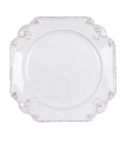 Blanc Mariclo Assiette En Céramique Blanche 22 Cm