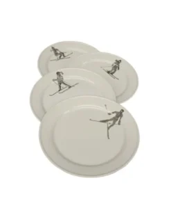 Wadiga Assiette En Céramique Blanche D27cm - Lot De 4