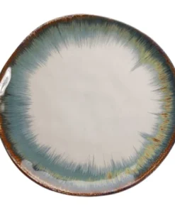 Kare Design Assiette En Céramique Blanche Et Bleue D26 - Lot De 4 -Chef&Sommelier-boutique assiette en ceramique blanche et bleue d26 lot de 4 3