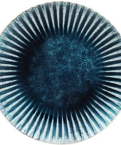 Kare Design Assiette En Grès Bleu Et Blanc D21 - Lot De 4 -Chef&Sommelier-boutique assiette en gres bleu et blanc d21 lot de 4 4