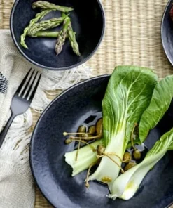 Bloomingville Assiette En Porcelaine Noire 16 Cm -Chef&Sommelier-boutique assiette en porcelaine noire 16 cm 1