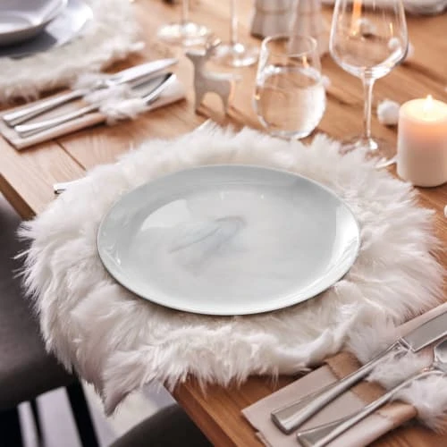 Luminarc Assiette Grise Effet Marbré 25 Cm 5 Luminarc Assiette Grise Effet Marbré 25 Cm – Image 3